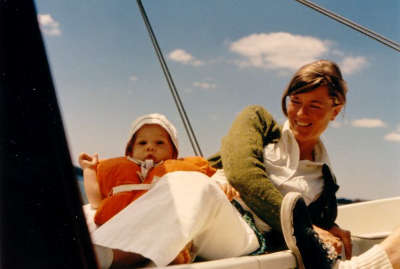 Eric's first sail (& Tucker) - July 1971